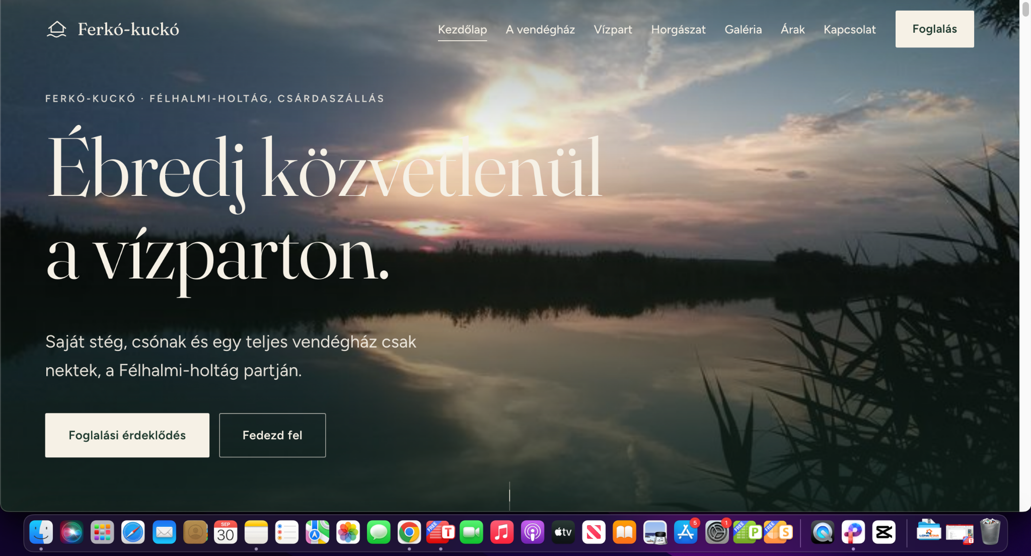 Ferkó-kuckó homepage after the redesign